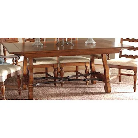 Trestle Table with Ladderback Side Chairs